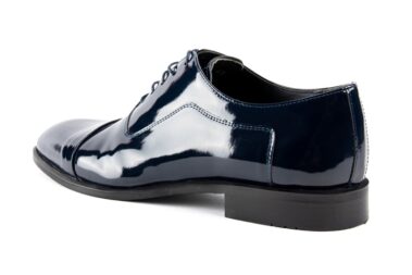 Ayakkabı fotograf cekimi erkek lacivert rugan klasik rugan