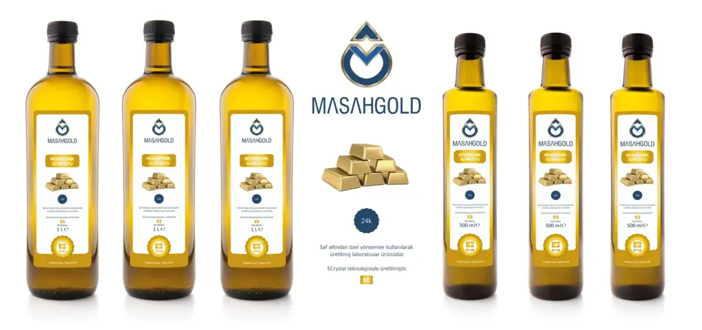 MasahGold monoatomik altın suyu ürün serisi